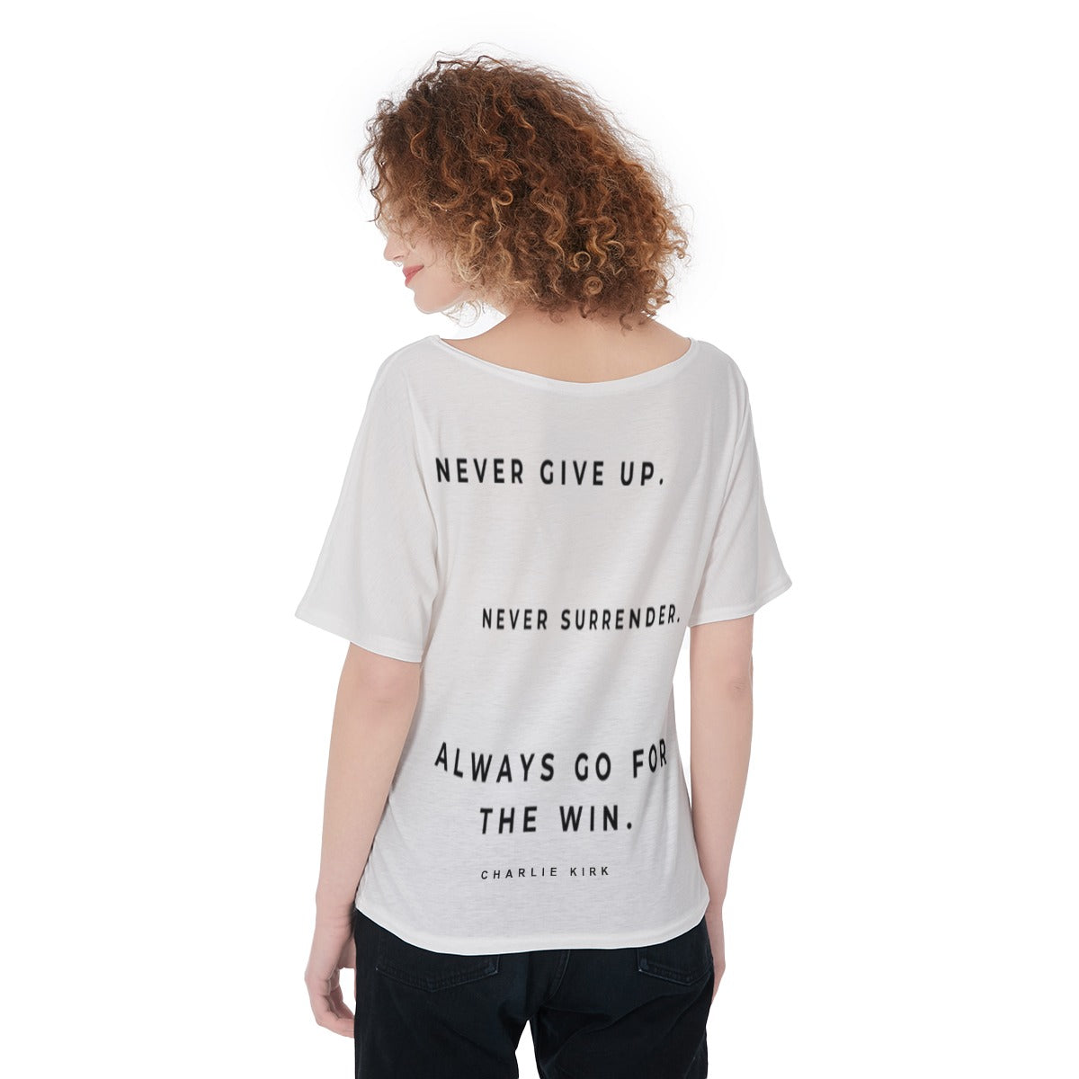 All-Over Print Women's T-Shirt - Charlie Kirk Freedom Microphone Collection