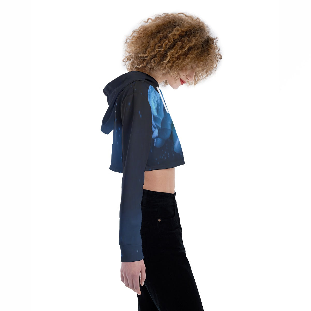 All-Over Print Women's Crop Top Hoodie