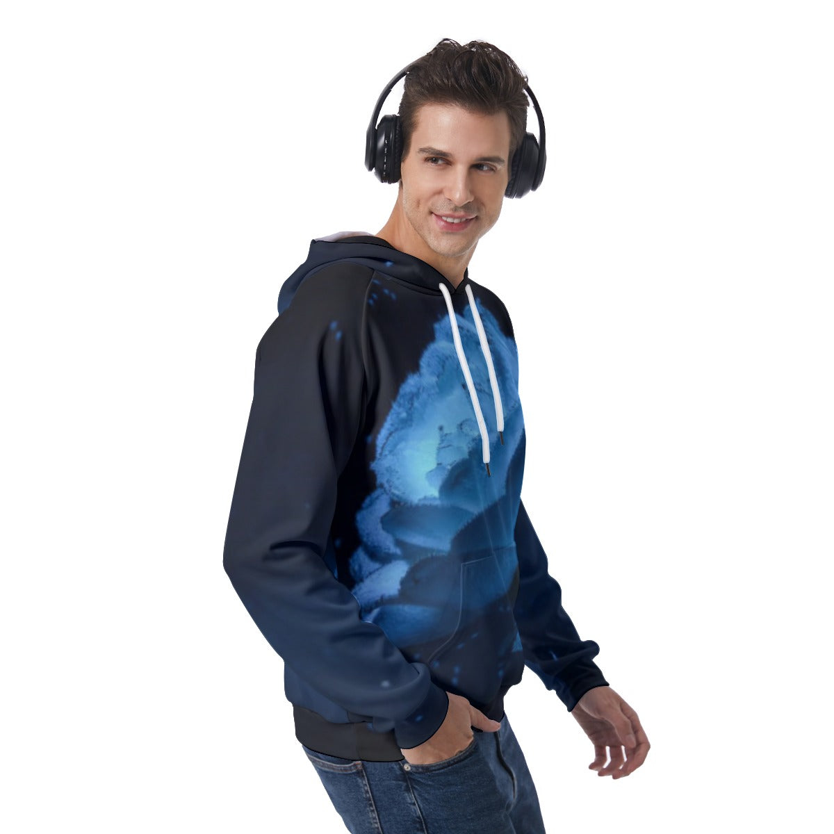 All-Over Print Men's Raglan Pullover Hoodie