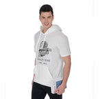 All-Over Print Men's Short Sleeve Hoodie T-Shirt - Charlie Kirk Freedom Microphone Collection
