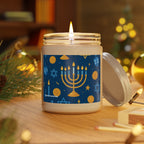 Scented Soy Candle with White Lid - Holiday Collection (Chanukah)