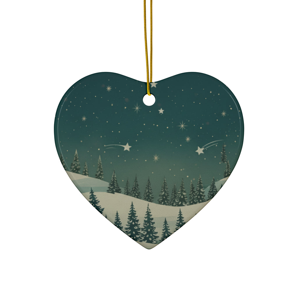 Star-Shaped Ceramic Ornament - Christmas Holiday Collection