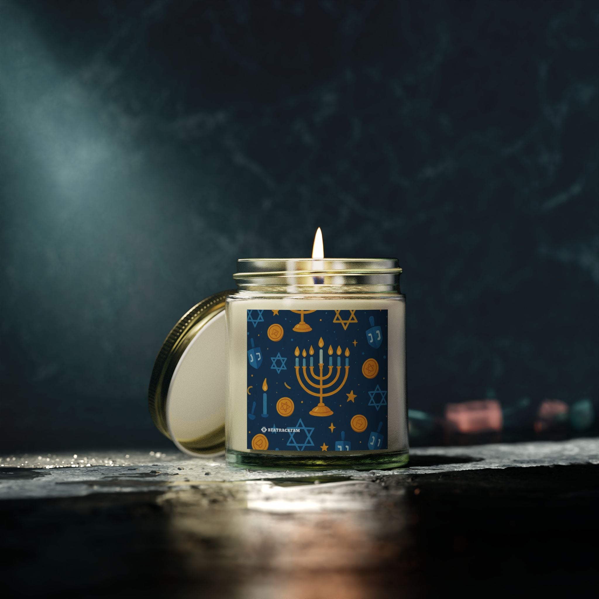 Coconut Apricot Wax Scented Candles - Holiday Collection (Chanukah)
