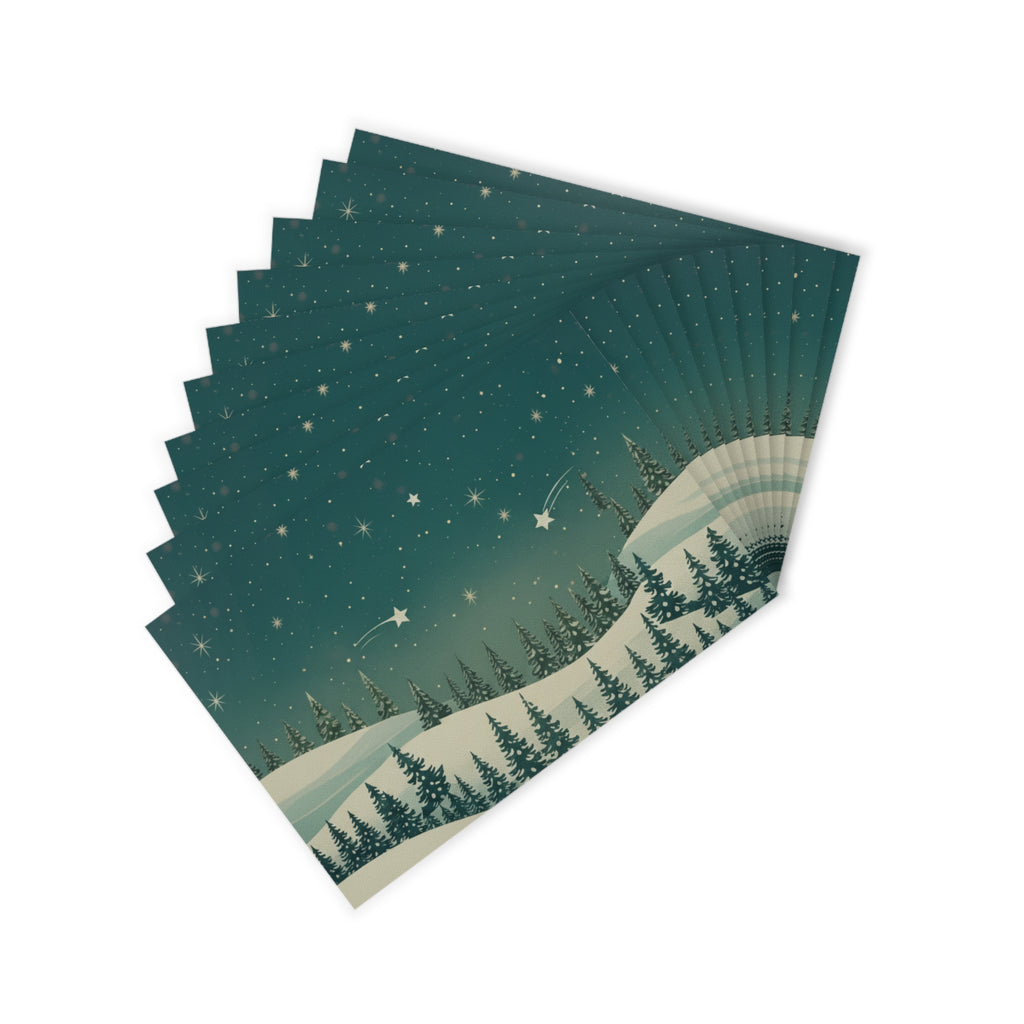 Winter Night Sky Postcards (10-Pack) - Christmas Holiday Collection