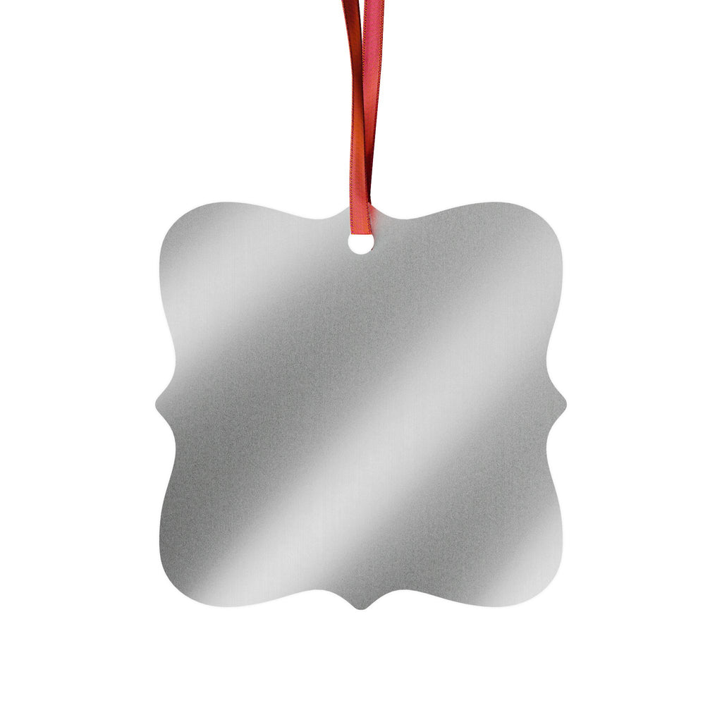 Snowy Pine Forest Aluminum Ornament - Christmas Holiday Collection