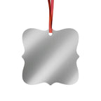 Snowy Pine Forest Aluminum Ornament - Christmas Holiday Collection