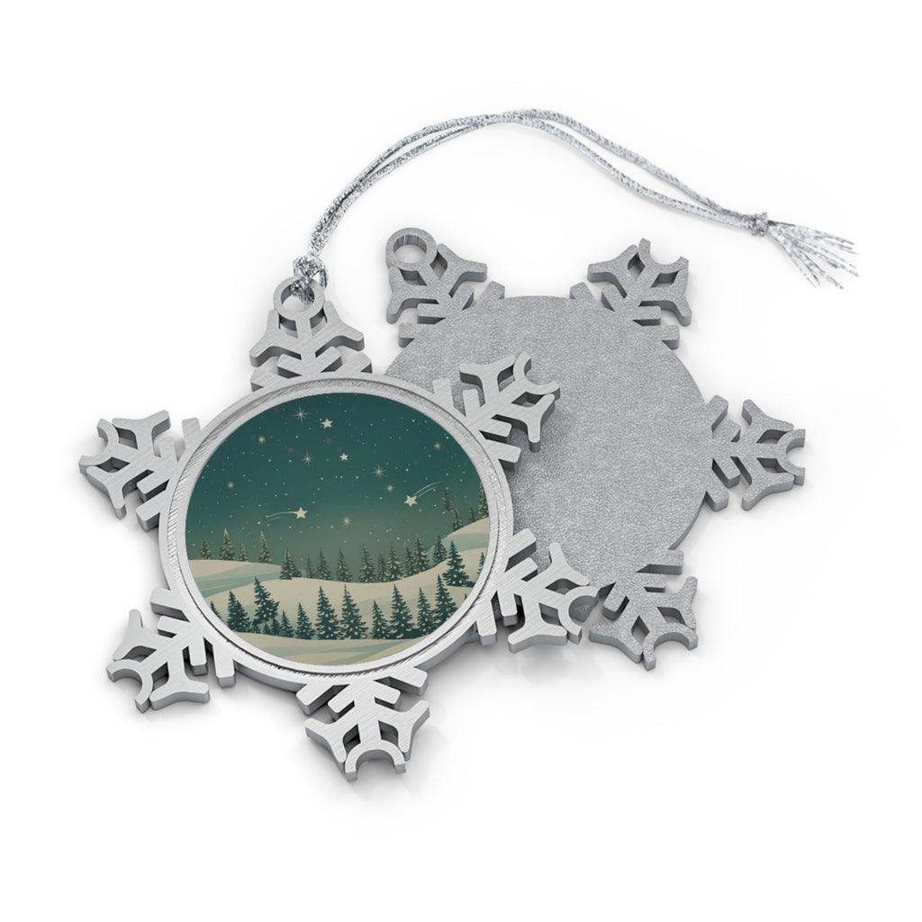 Pewter Snowflake Ornament - Christmas Holiday Collection