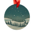 Winter Night Acrylic Ornament - Christmas Holiday Collection