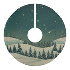 Vintage Winter Pines Christmas Tree Skirt - Christmas Holiday Collection