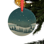 Winter Night Acrylic Ornament - Christmas Holiday Collection