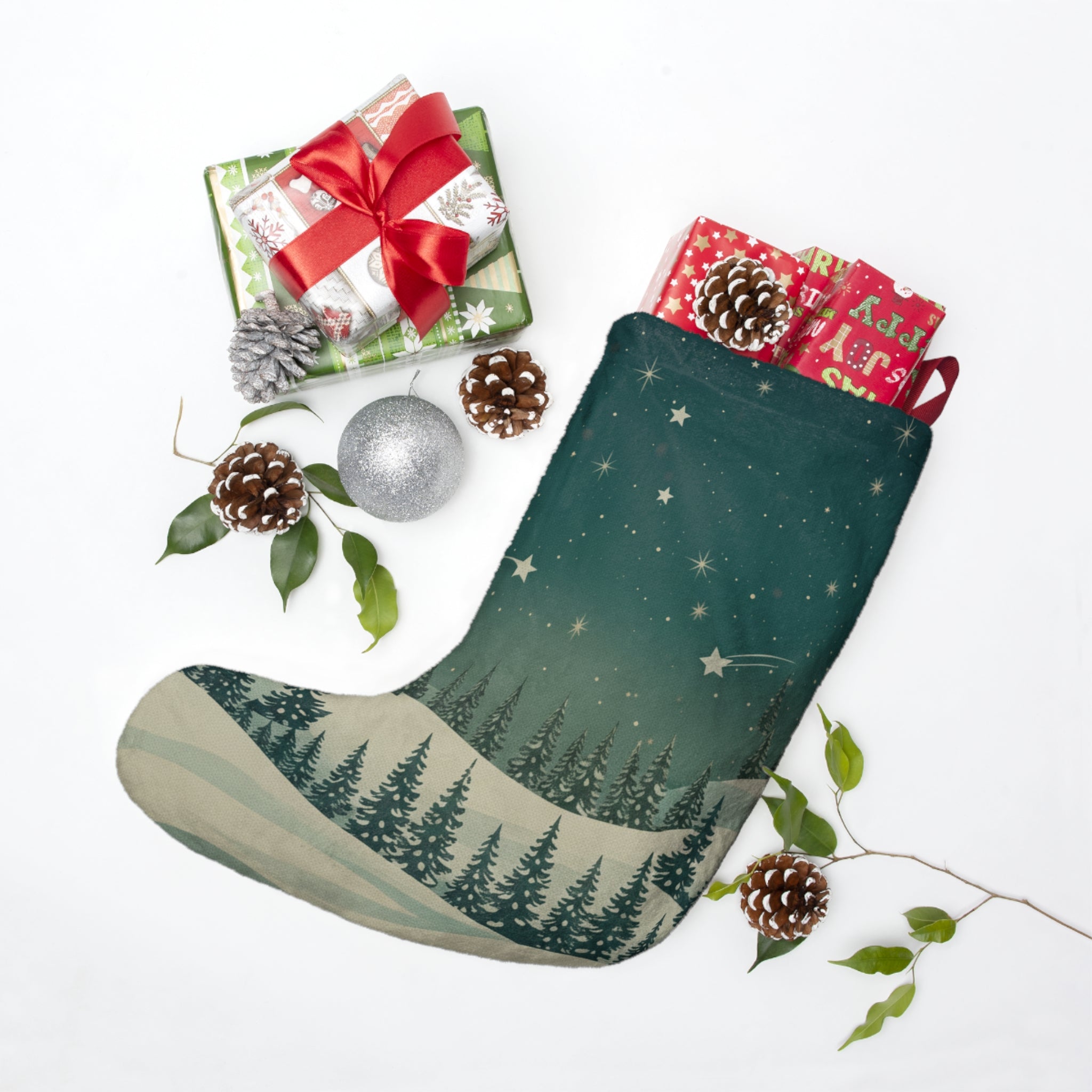 Winter Night Christmas Stocking - Christmas Holiday Collection