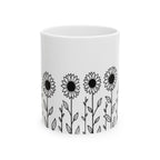 Ceramic Mug - Outlined Sunflower Signature Collection by Juli