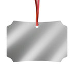 Snowy Pine Forest Aluminum Ornament - Christmas Holiday Collection