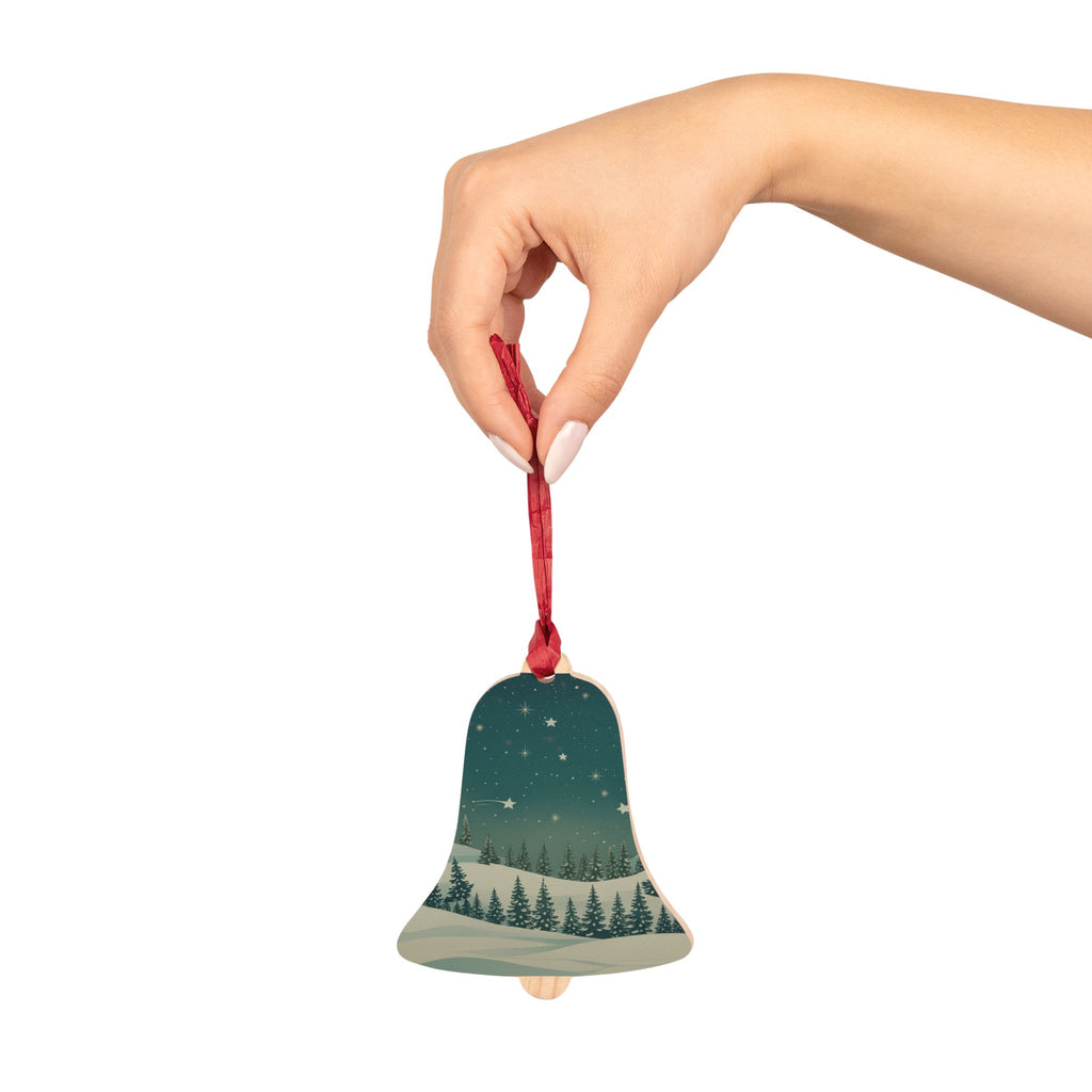 Bell Wood Ornament - Christmas Holiday Collection