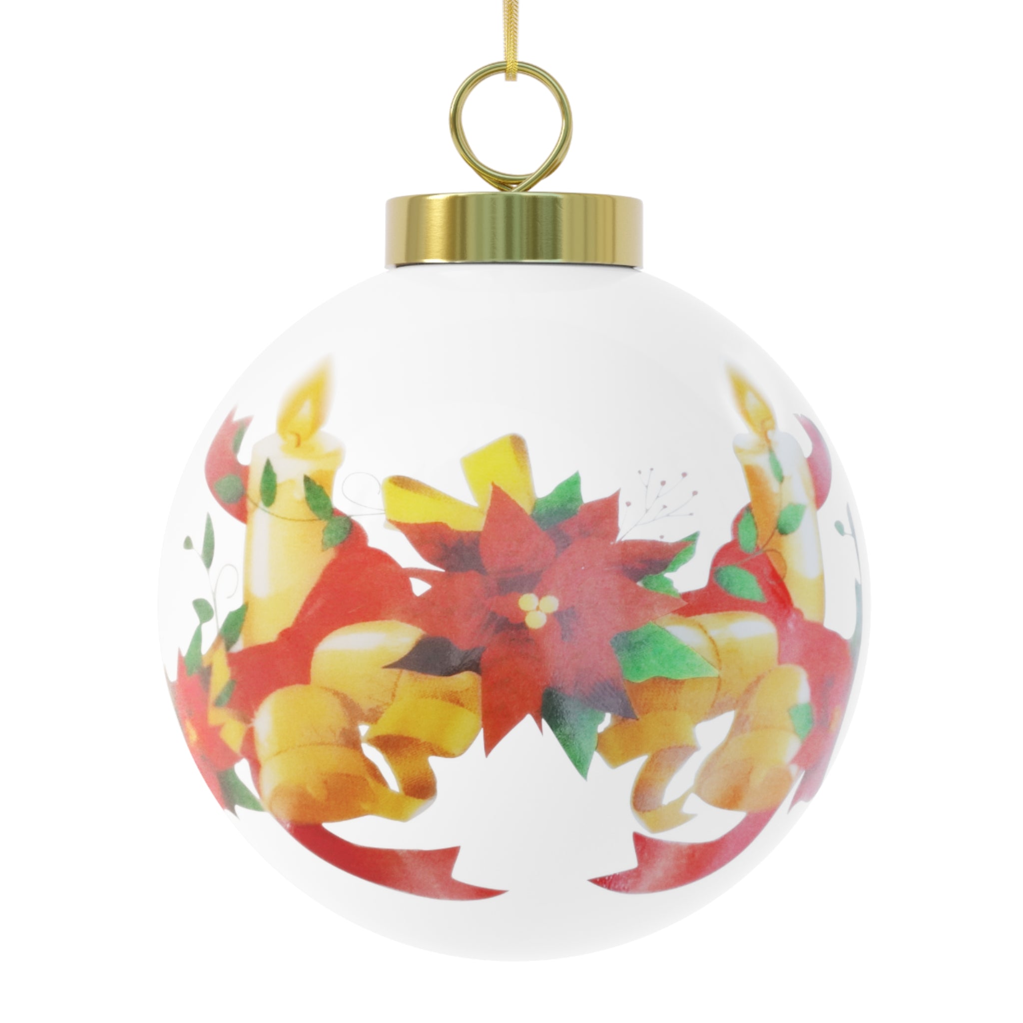 Winter Night Landscape Christmas Ornament - Christmas Holiday Collection