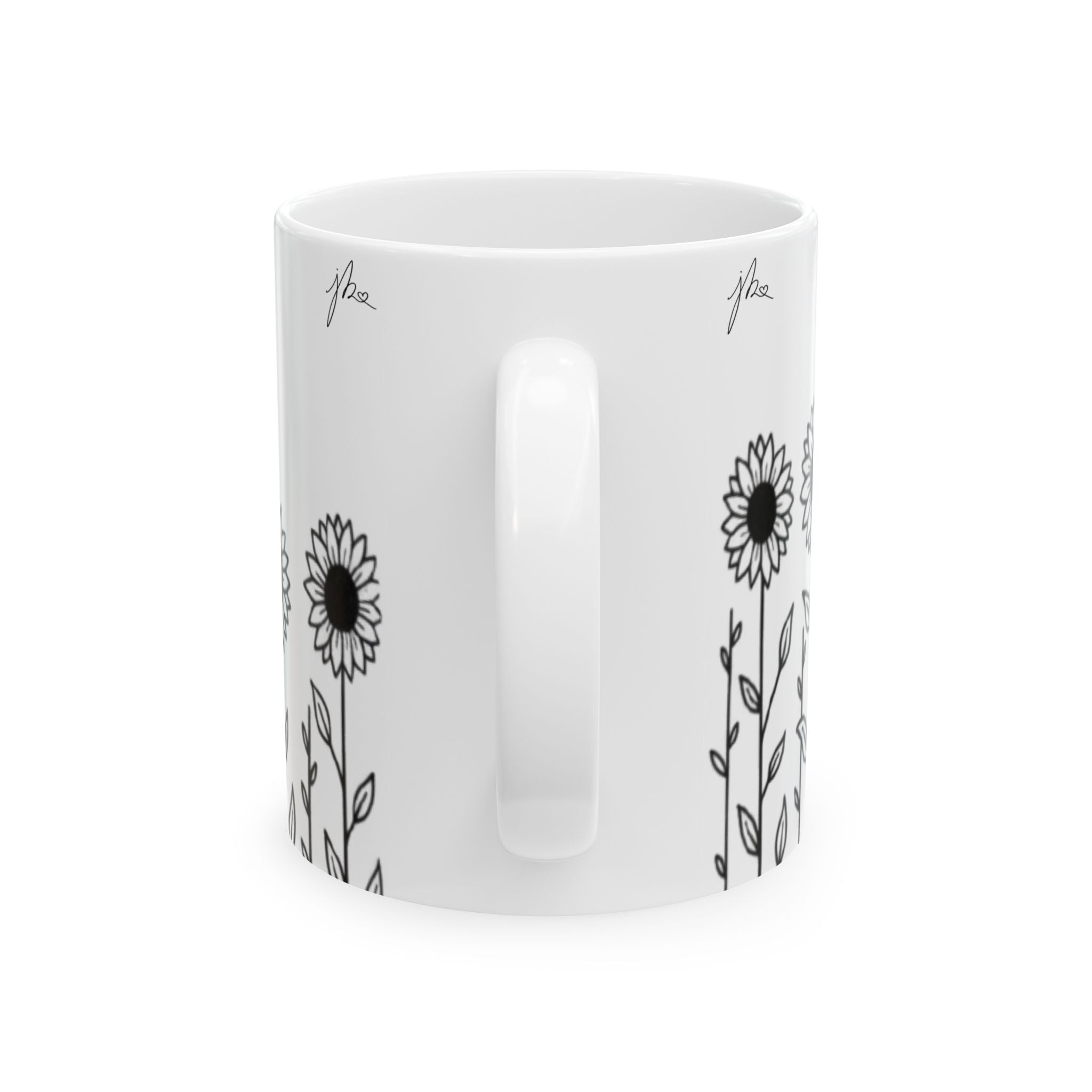 Ceramic Mug - Outlined Sunflower Signature Collection by Juli