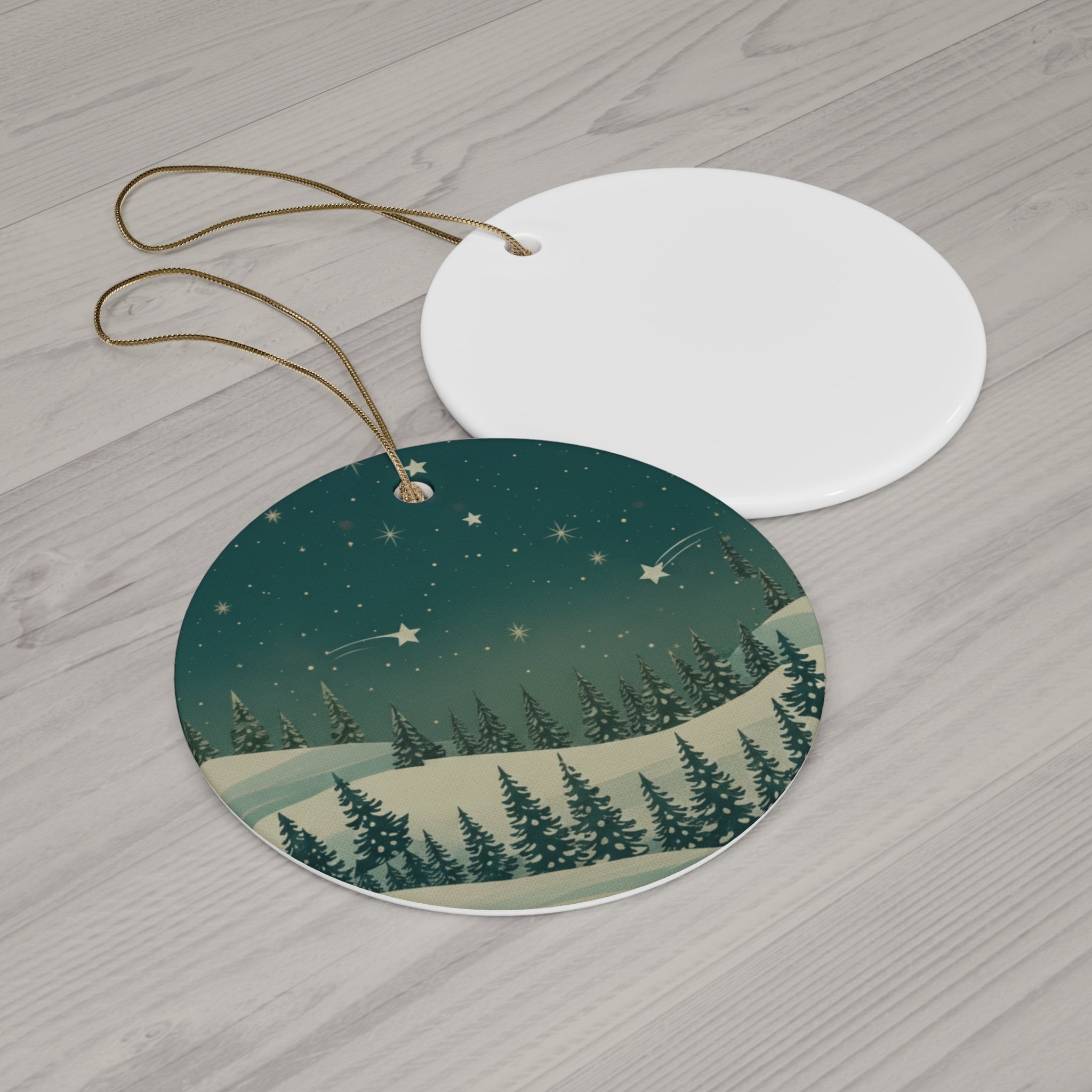 Star-Shaped Ceramic Ornament - Christmas Holiday Collection