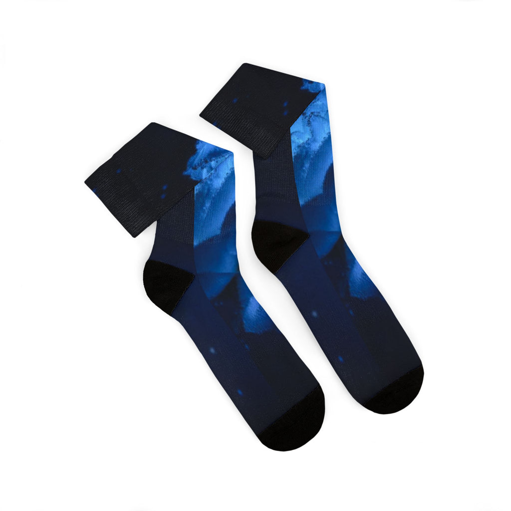 Blue Rose Crew Socks