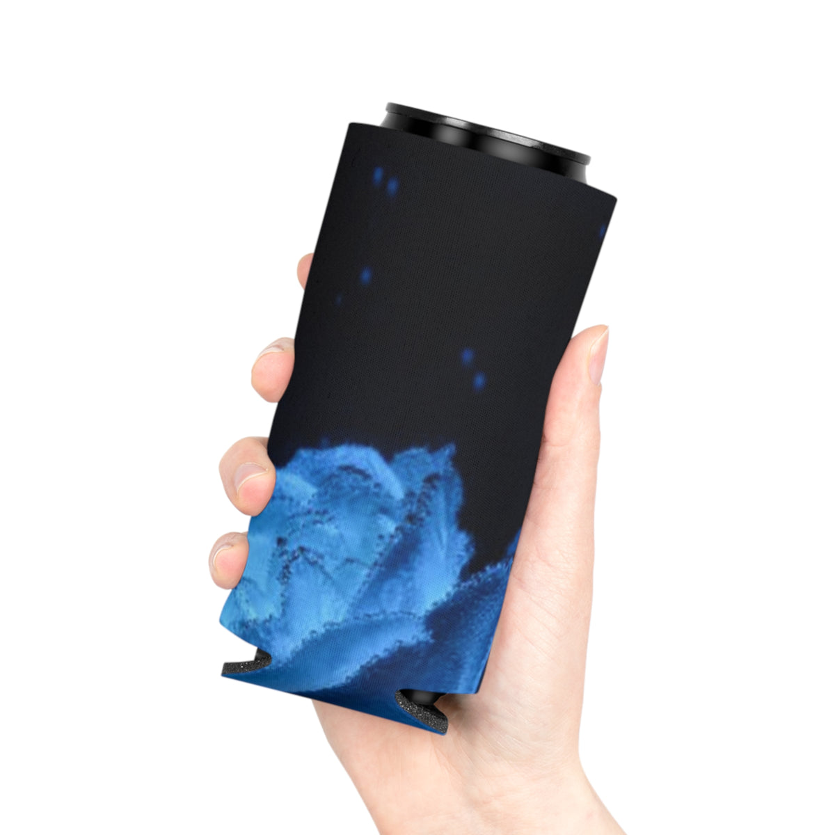 Blue Rose Can Cooler