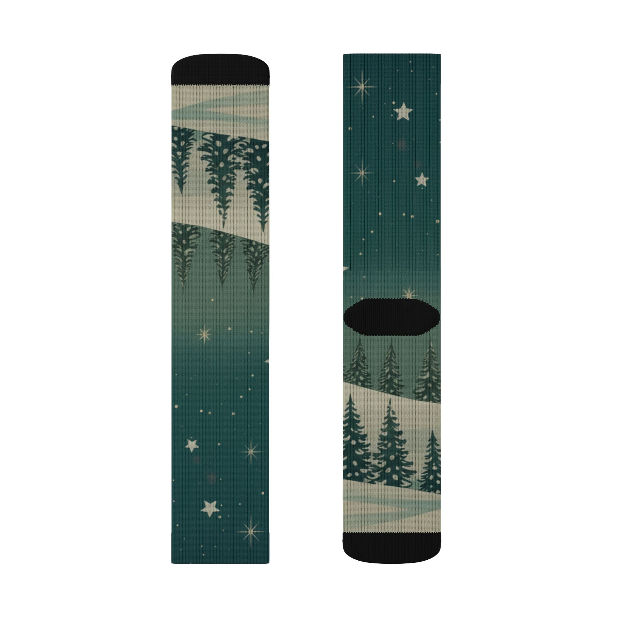 Winter Forest Sublimation Socks - Christmas Holiday Collection