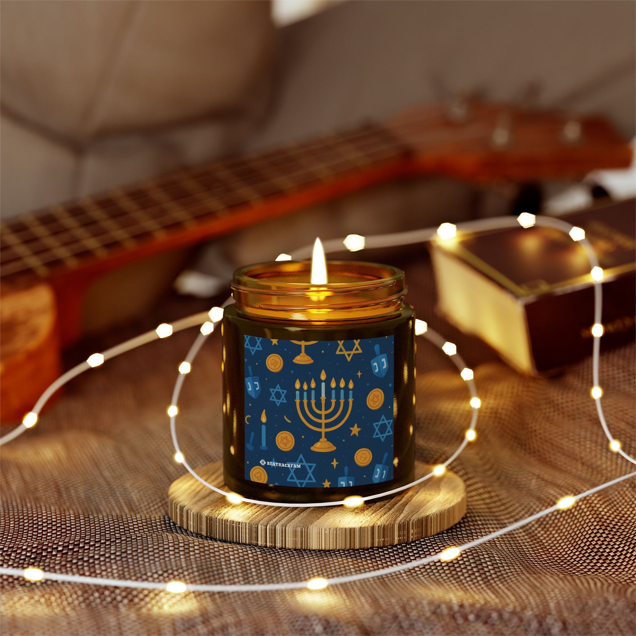 Coconut Apricot Wax Scented Candles - Holiday Collection (Chanukah)