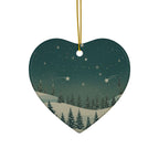 Winter Night Ceramic Ornament - Christmas Holiday Collection
