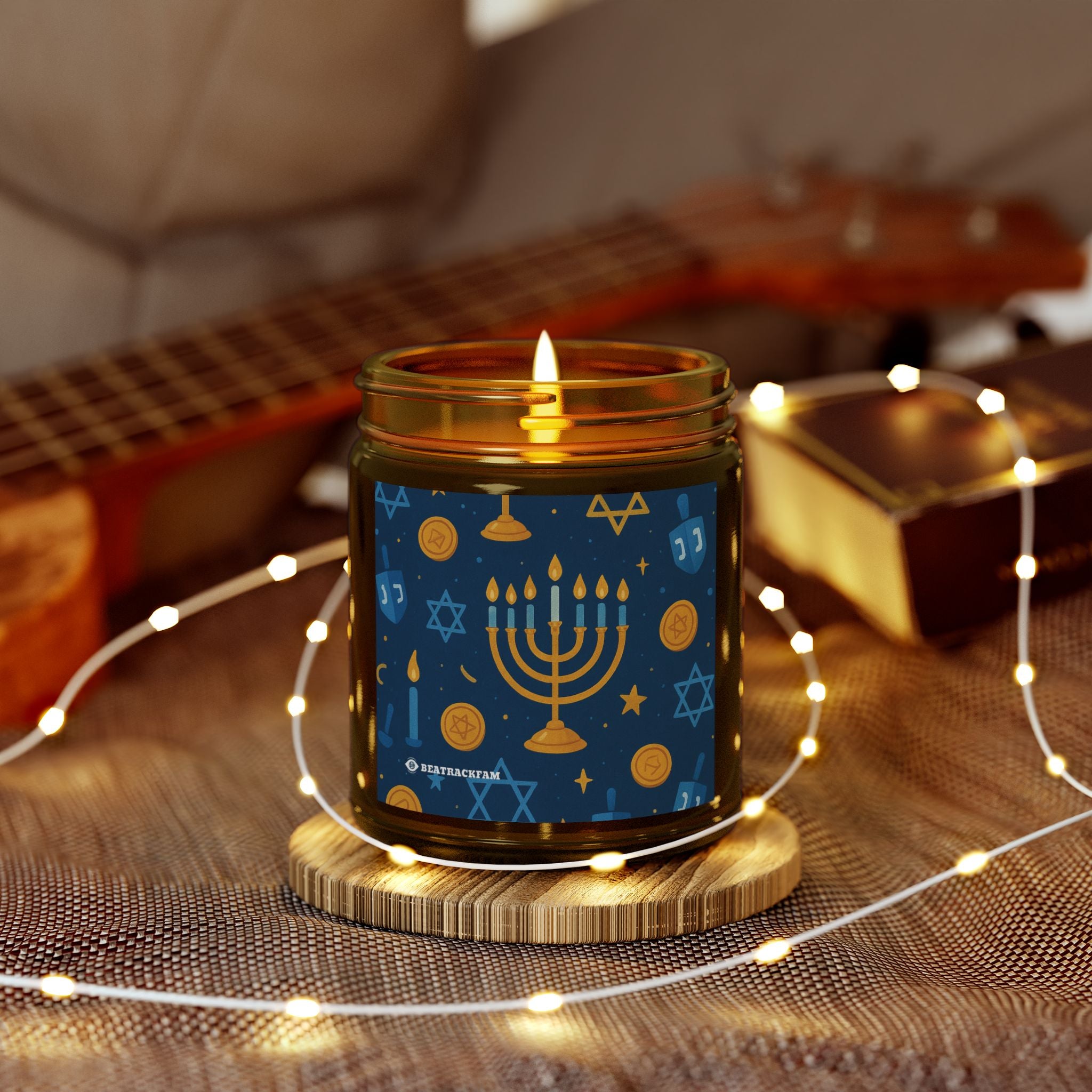 Coconut Apricot Wax Scented Candles - Holiday Collection (Chanukah)