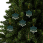 Winter Night Ceramic Ornament - Christmas Holiday Collection