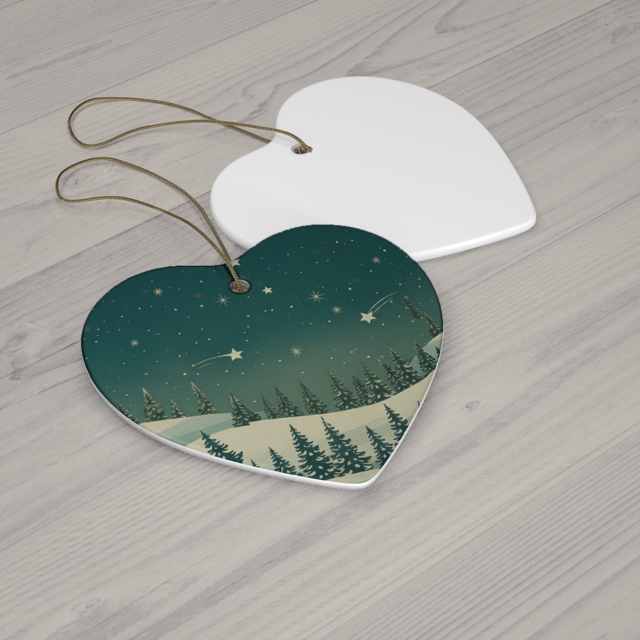 Star-Shaped Ceramic Ornament - Christmas Holiday Collection