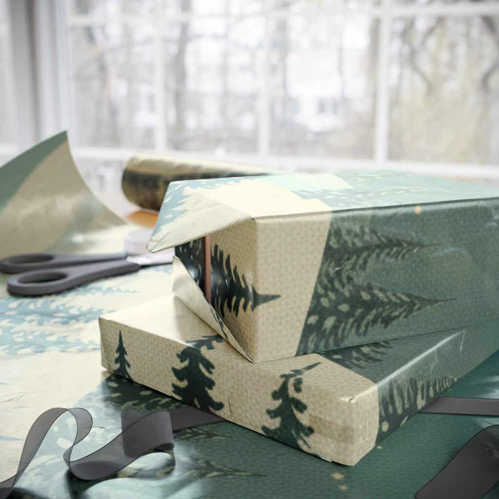 Winter Forest Wrapping Paper Roll - Christmas Holiday Collection