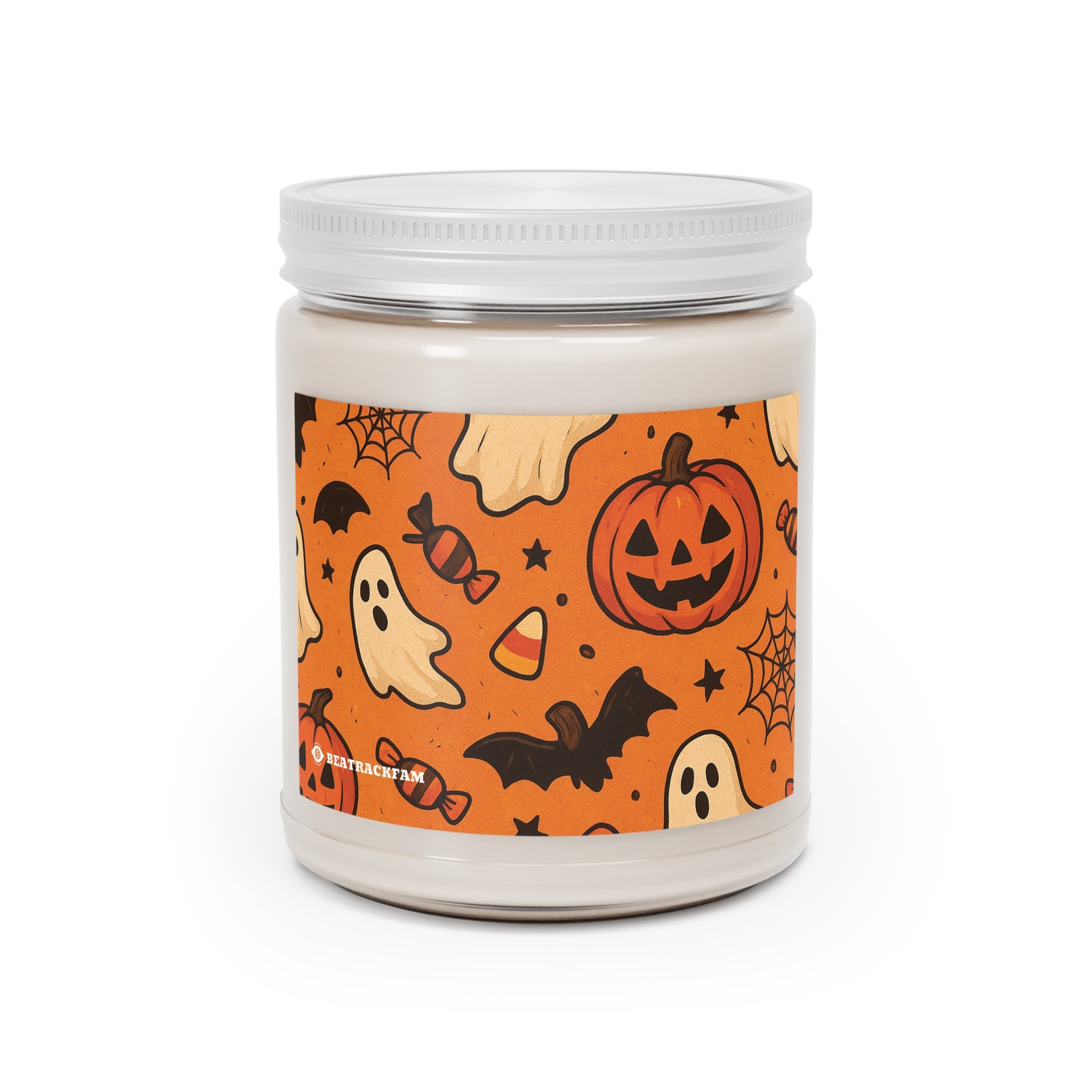 Scented Soy Candle with White Lid - Holiday Collection (Halloween)