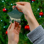 Star-Shaped Ceramic Ornament - Christmas Holiday Collection