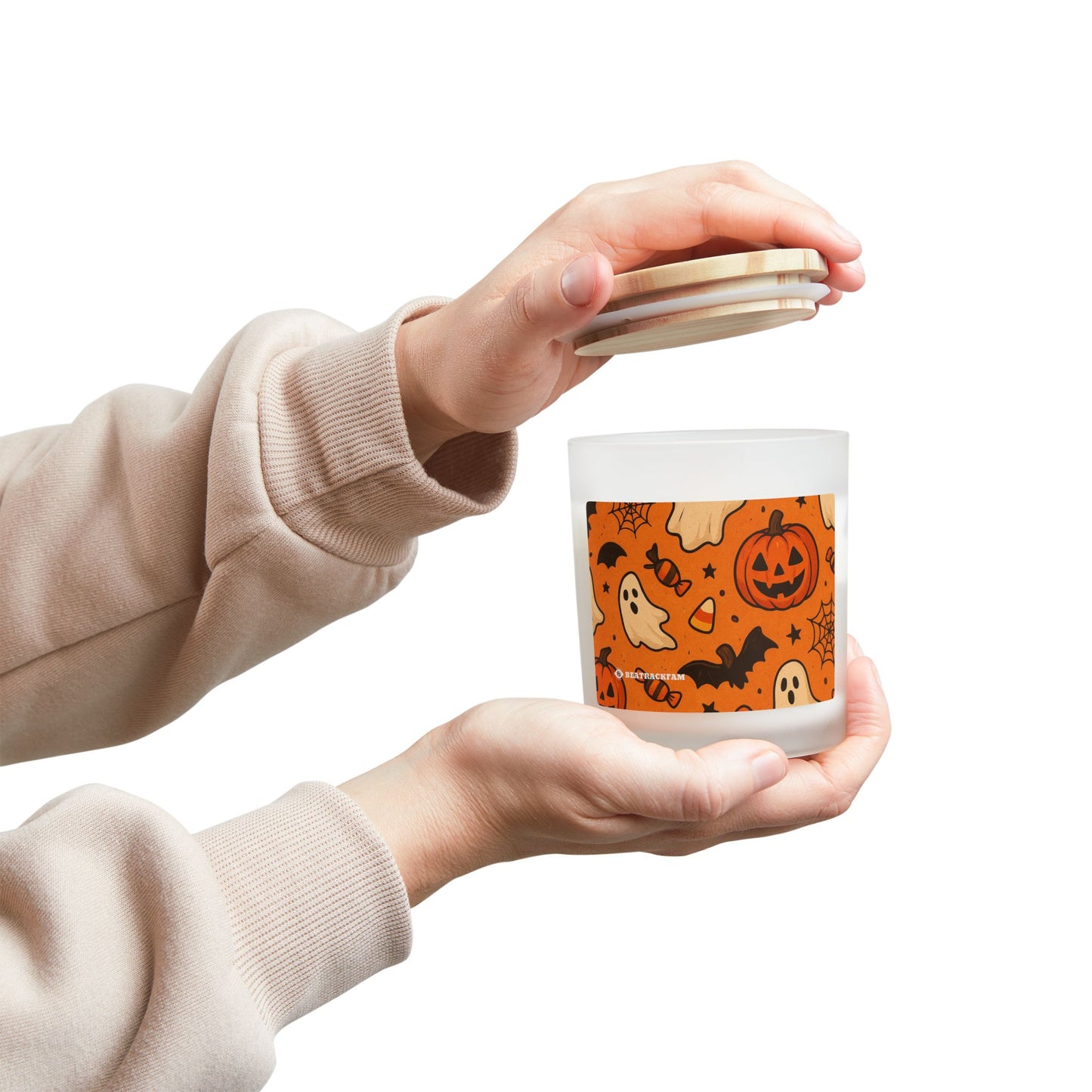 Frosted Glass Candle - Holiday Collection (Halloween)
