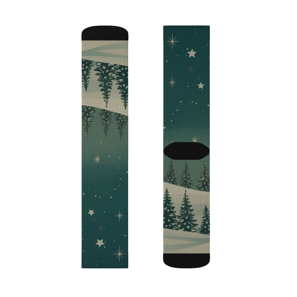 Winter Forest Sublimation Socks - Christmas Holiday Collection