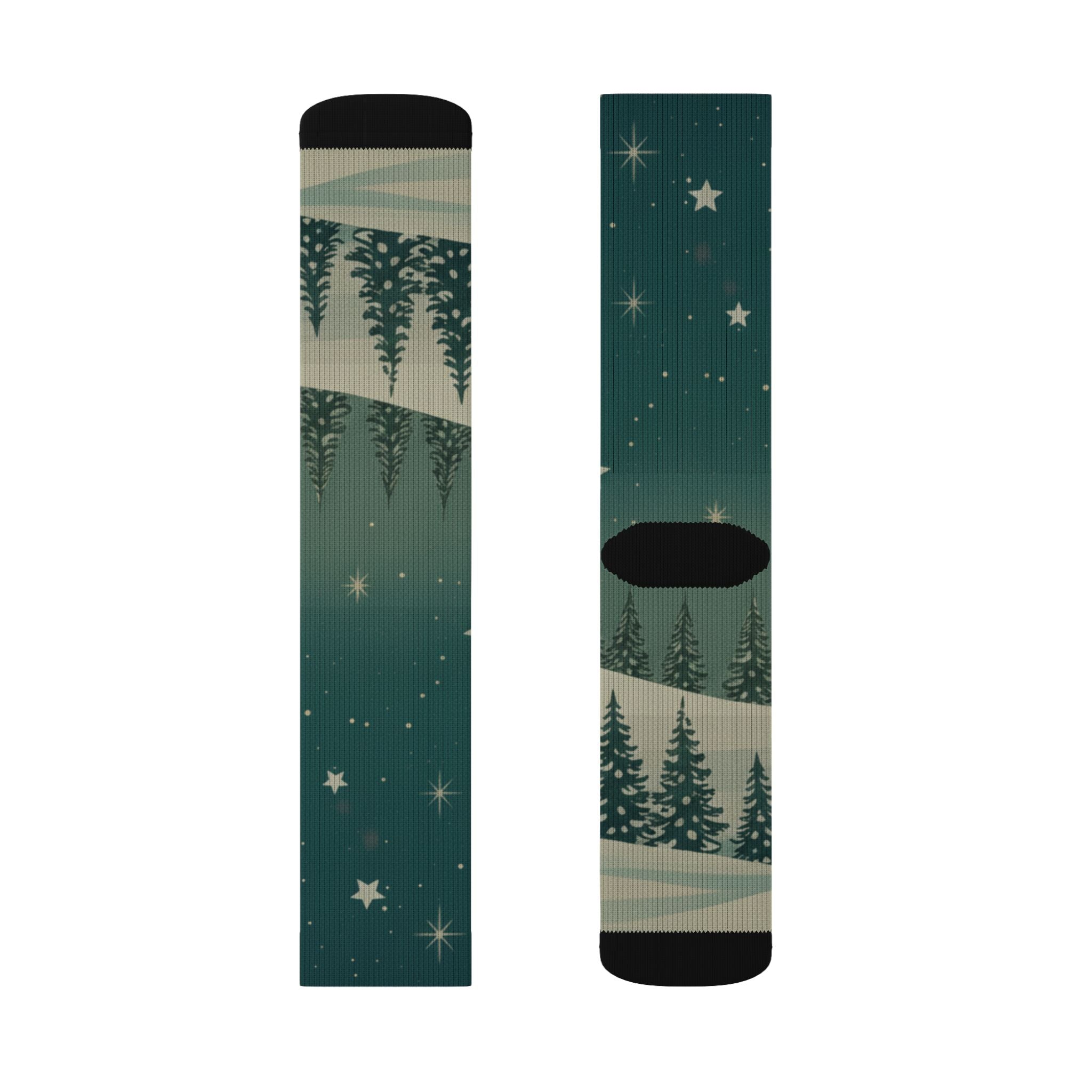 Winter Forest Sublimation Socks - Christmas Holiday Collection