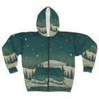 Winter Night Zip Hoodie - Christmas Holiday Collection