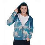All-Over Print Men's Mirco Fleece Zip Up Hoodie