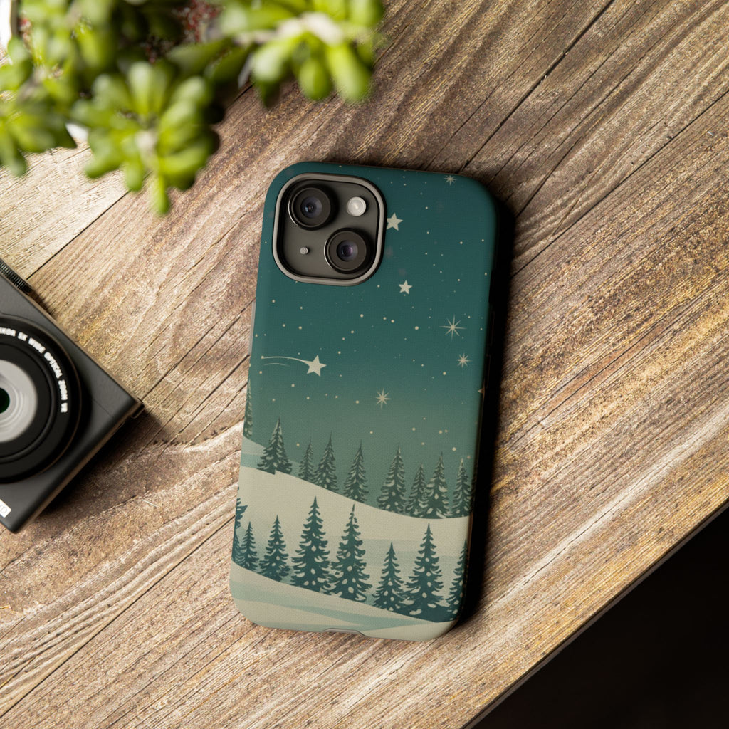 Winter Night Sky iPhone Case - Christmas Holiday Collection