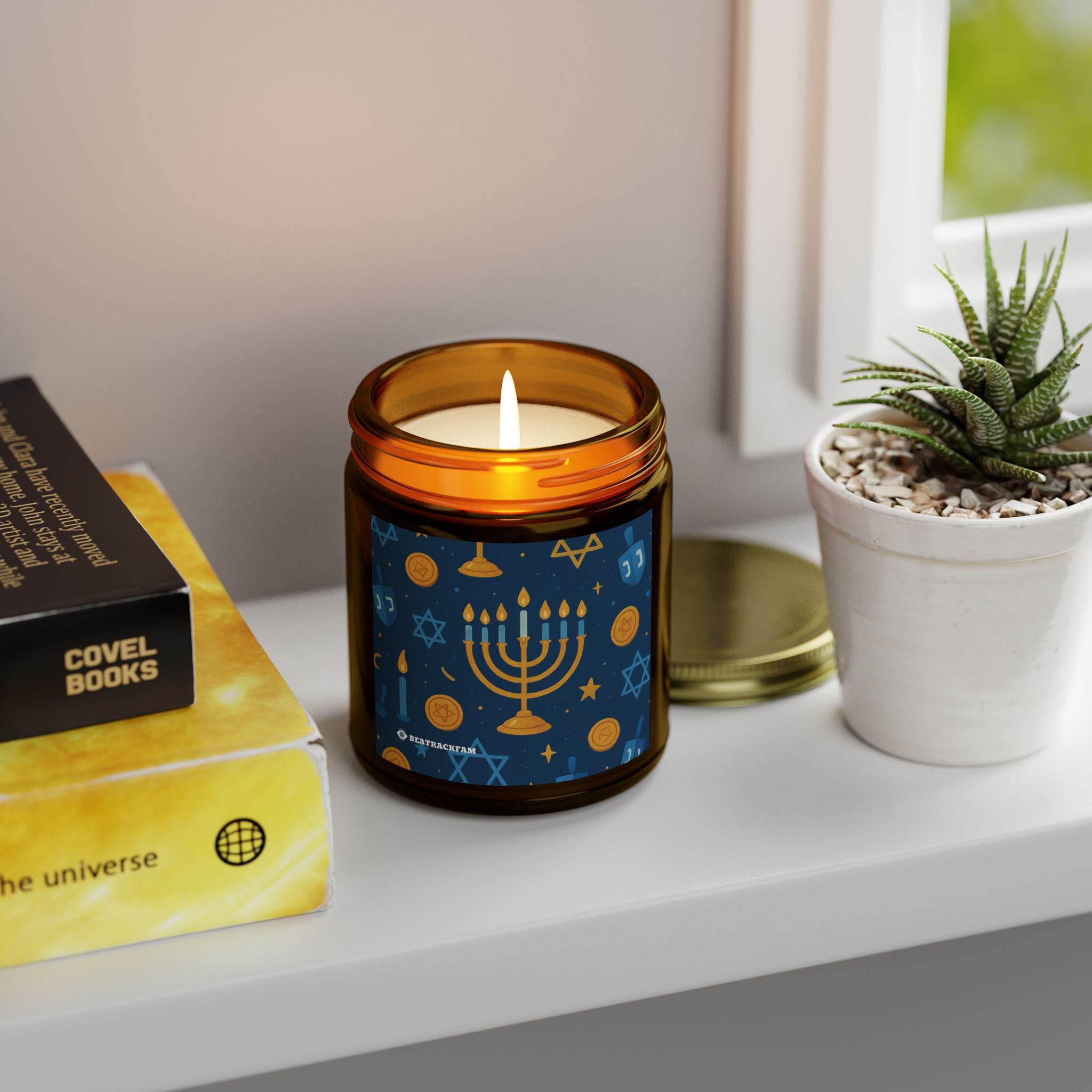 Coconut Apricot Wax Scented Candles - Holiday Collection (Chanukah)