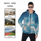All-Over Print Men's Heavy Fleece Zip Up Hoodie