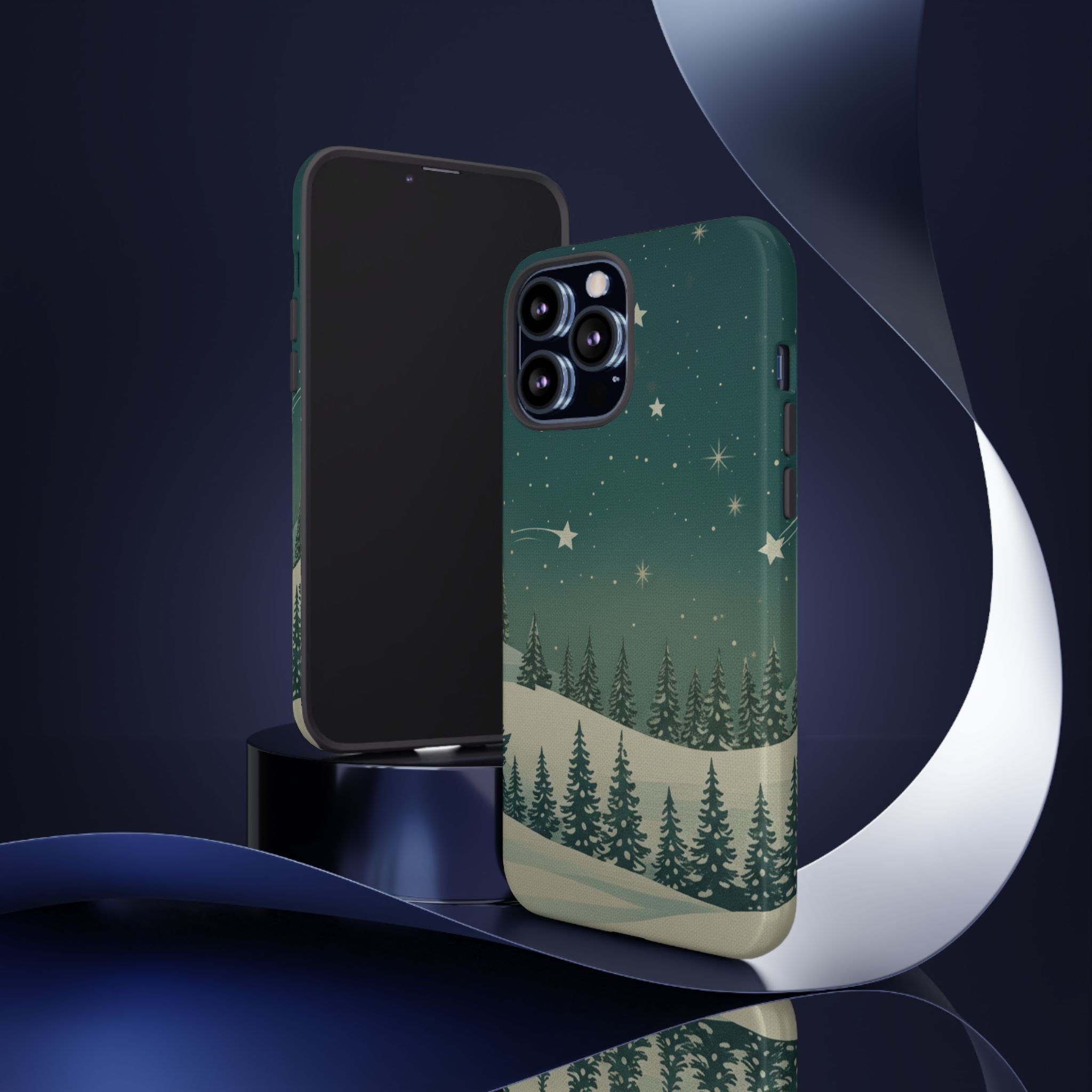 Winter Night Sky iPhone Case - Christmas Holiday Collection