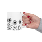 Ceramic Mug - Outlined Sunflower Signature Collection by Juli