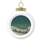 Winter Night Landscape Christmas Ornament - Christmas Holiday Collection