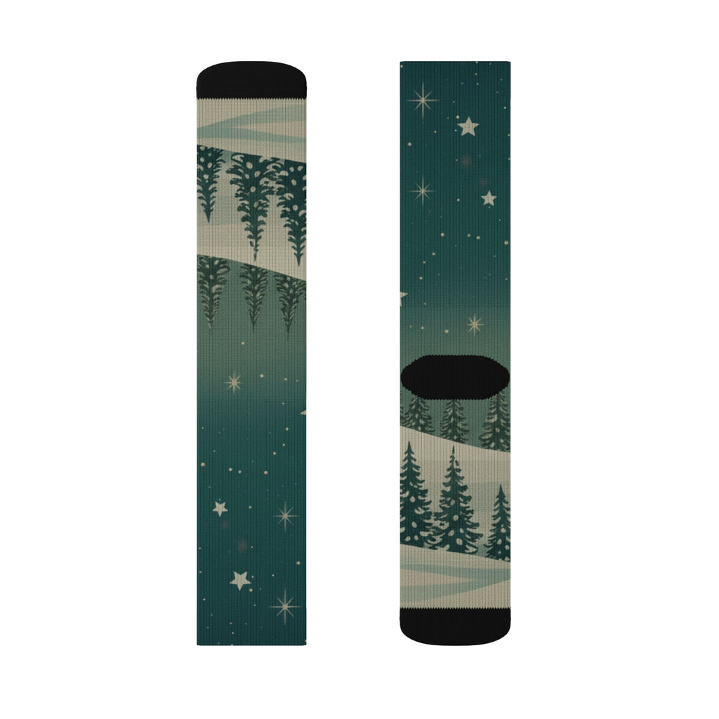 Winter Forest Sublimation Socks - Christmas Holiday Collection