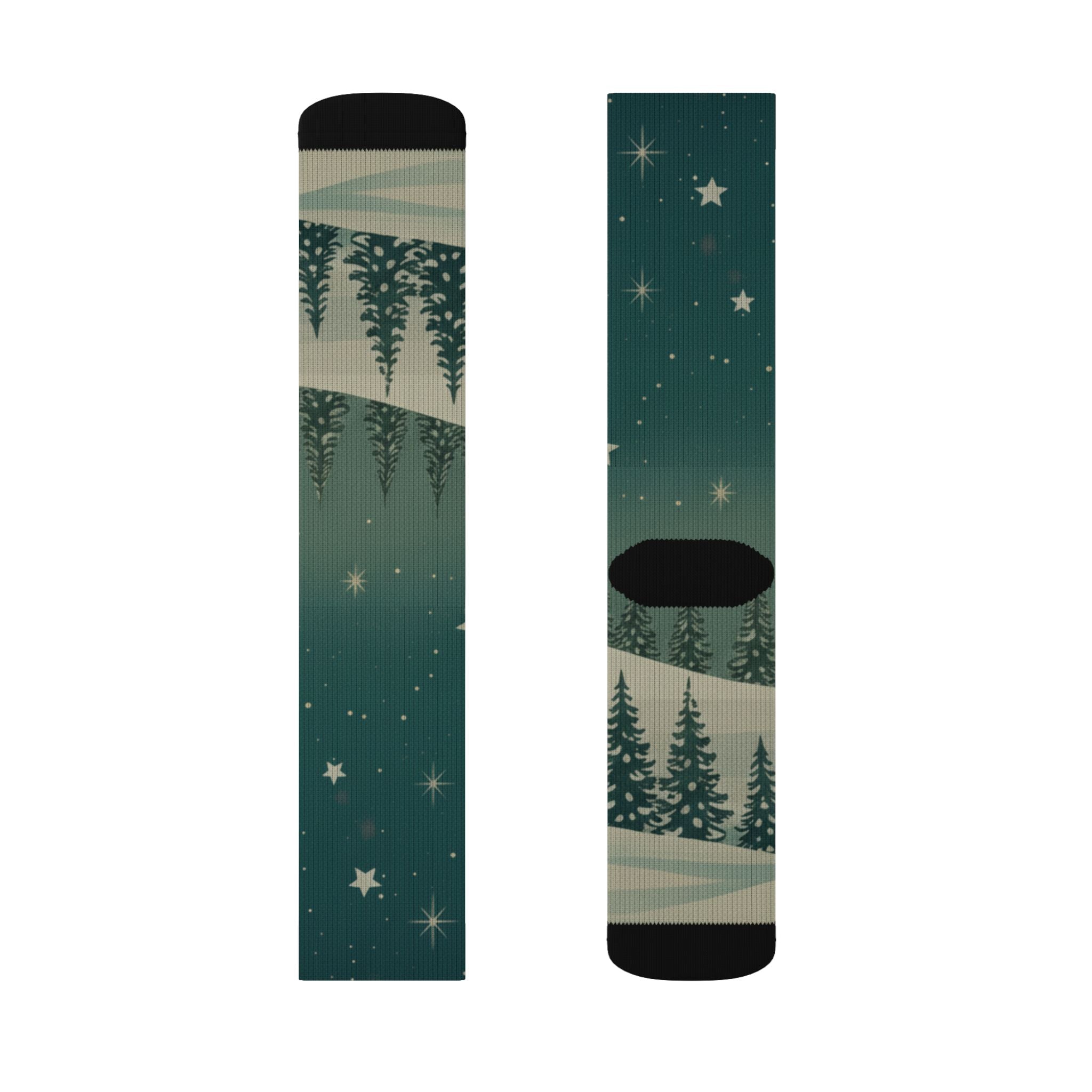 Winter Forest Sublimation Socks - Christmas Holiday Collection