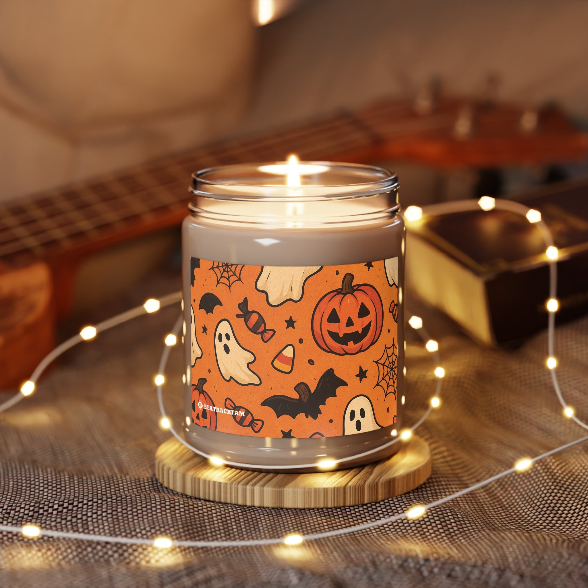 Scented Soy Candle with White Lid - Holiday Collection (Halloween)
