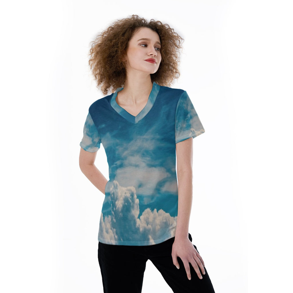 All-Over Print V-neck Women's T-shirt