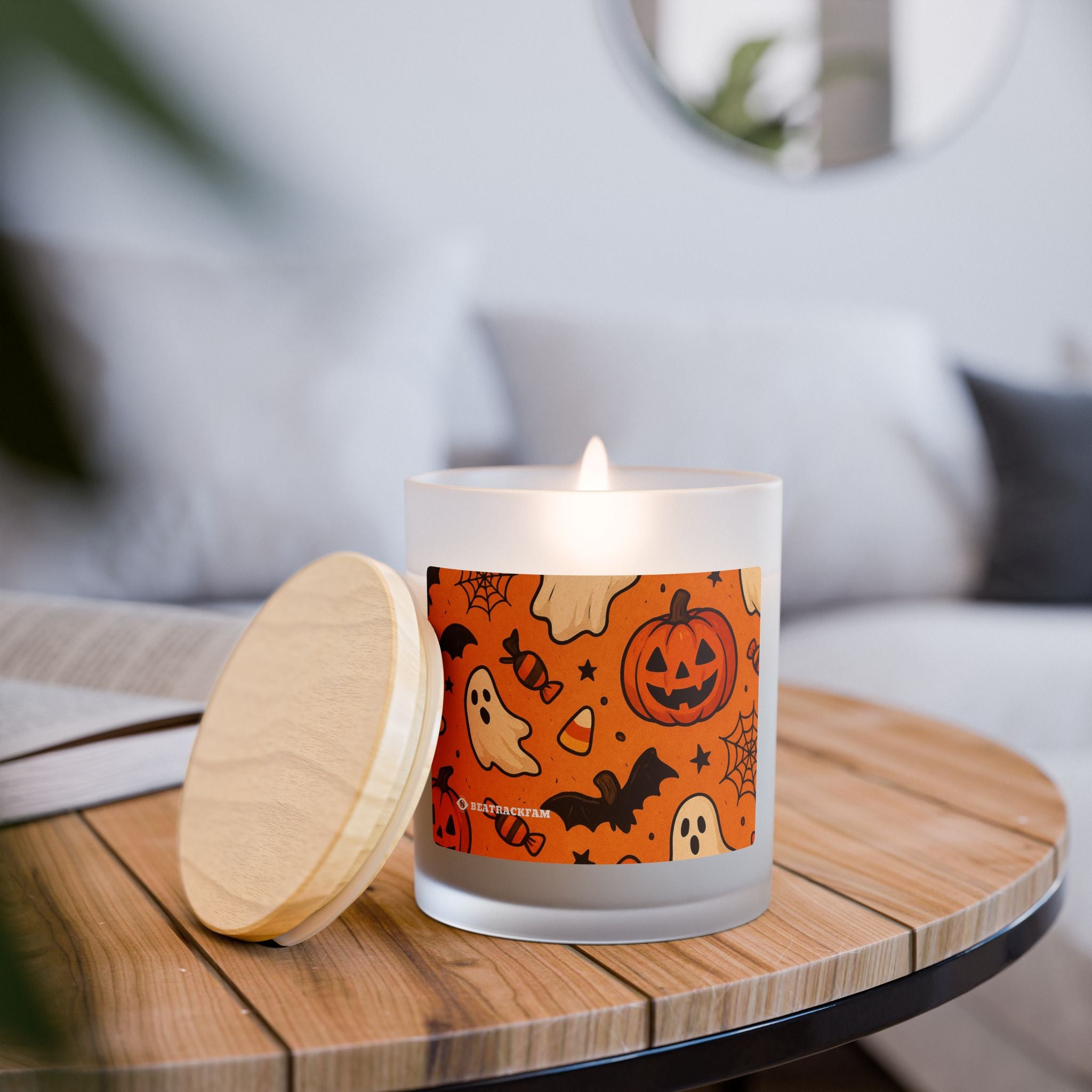 Frosted Glass Candle - Holiday Collection (Halloween)