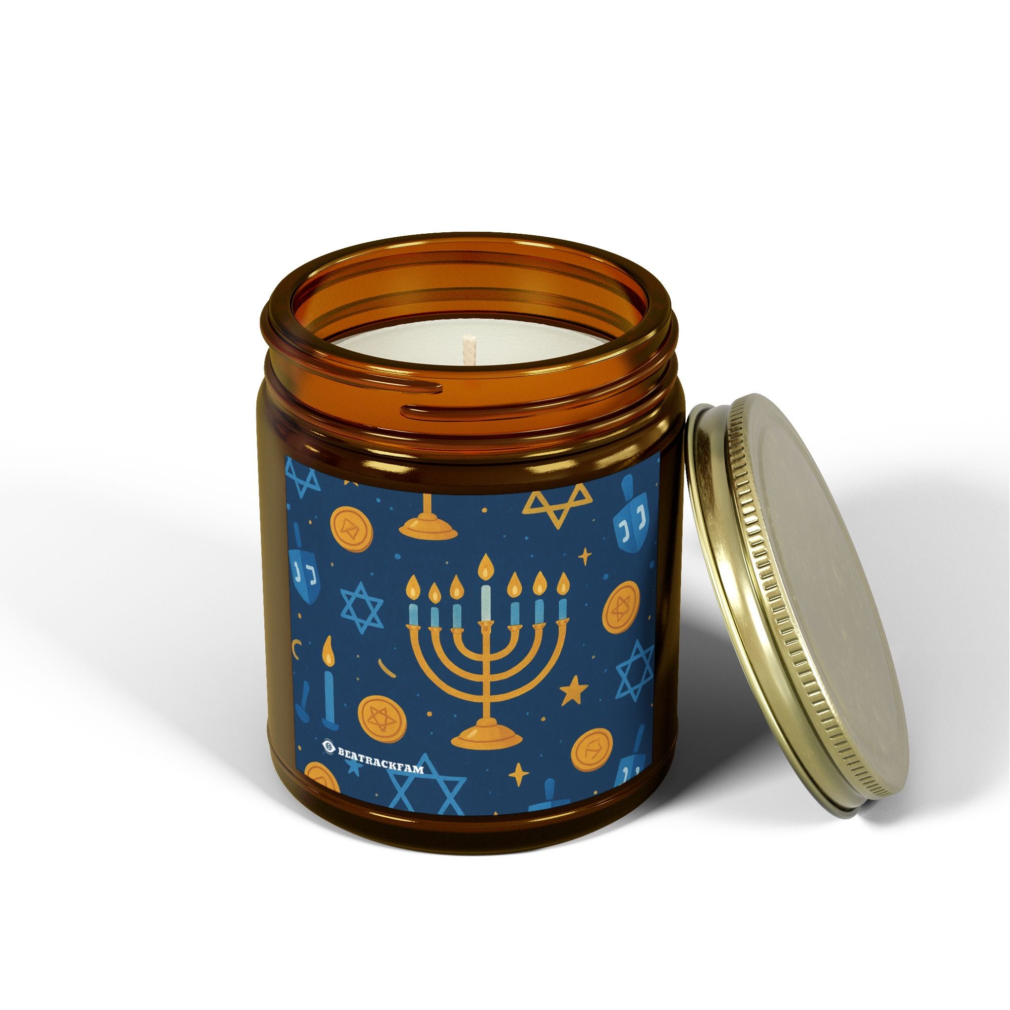 Coconut Apricot Wax Scented Candles - Holiday Collection (Chanukah)