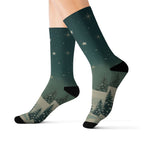Winter Forest Sublimation Socks - Christmas Holiday Collection